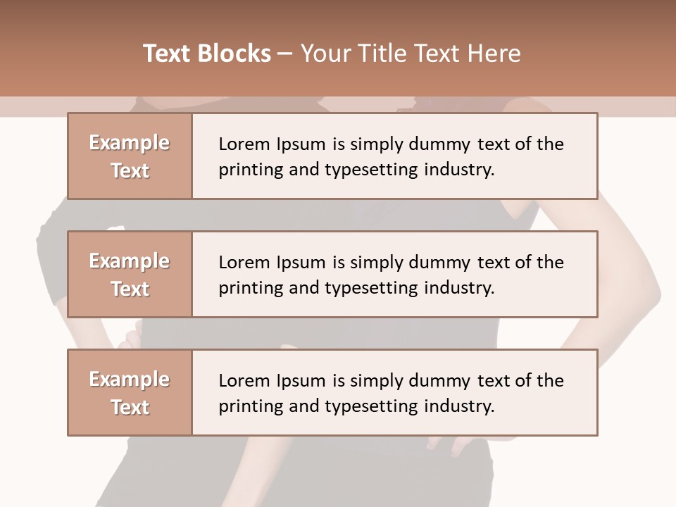 Brunette Hairstyle People PowerPoint Template