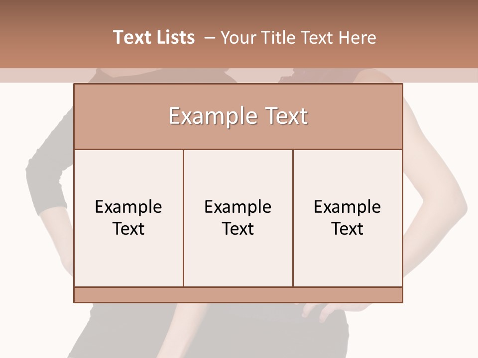 Brunette Hairstyle People PowerPoint Template