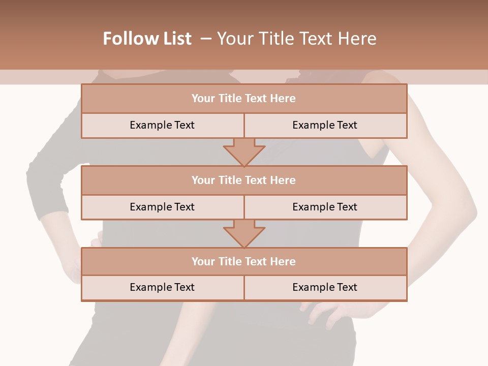 Brunette Hairstyle People PowerPoint Template