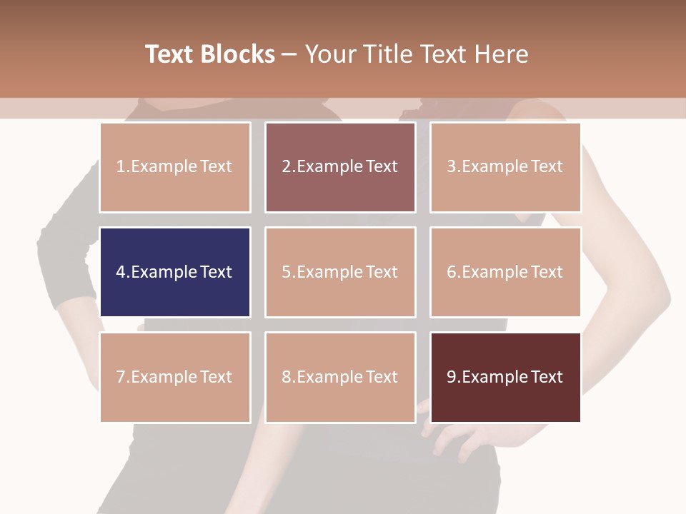 Brunette Hairstyle People PowerPoint Template