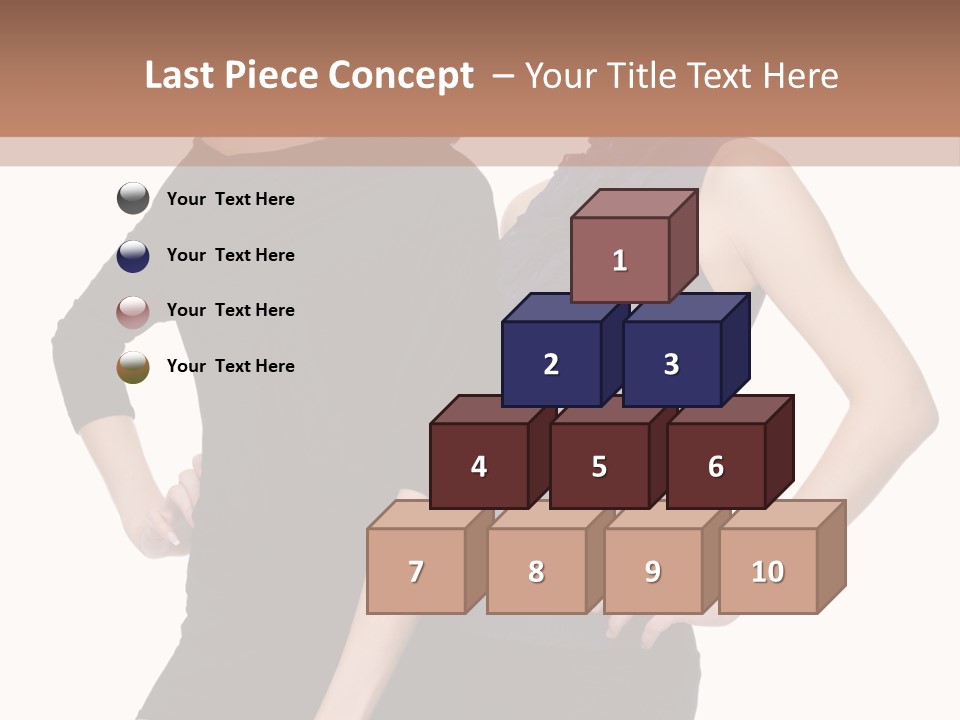 Brunette Hairstyle People PowerPoint Template