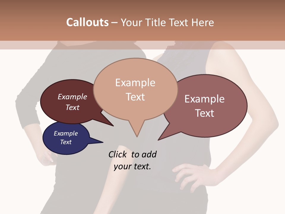 Brunette Hairstyle People PowerPoint Template