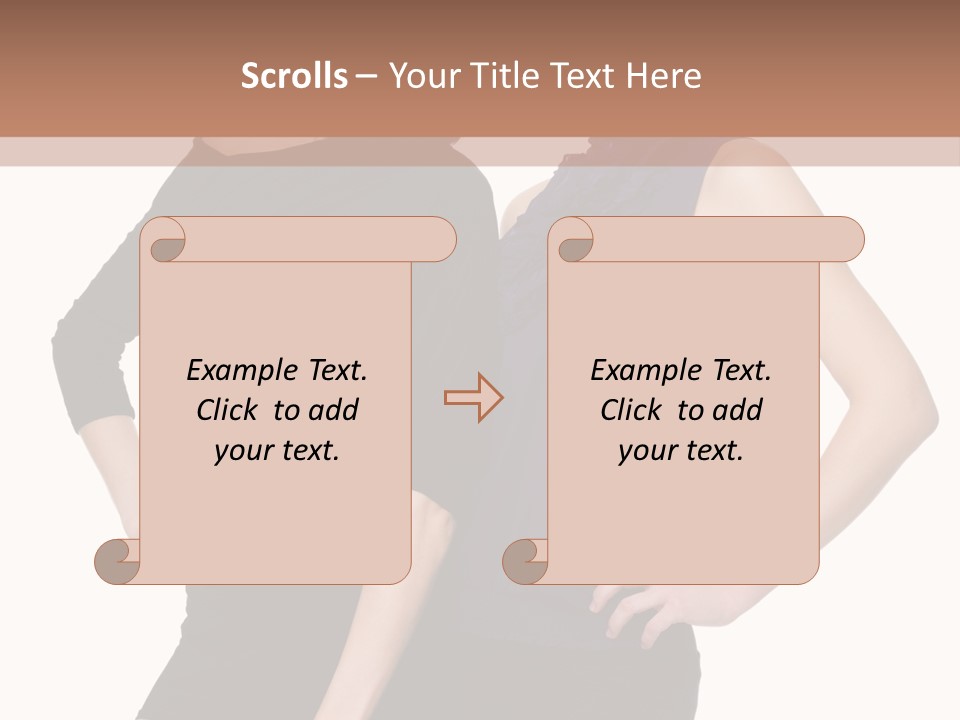 Brunette Hairstyle People PowerPoint Template