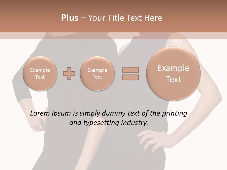 Brunette Hairstyle People PowerPoint Template