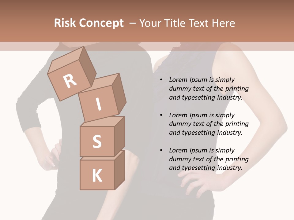 Brunette Hairstyle People PowerPoint Template