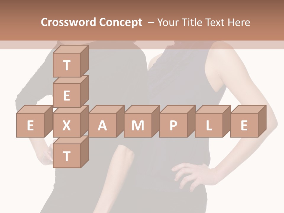 Brunette Hairstyle People PowerPoint Template