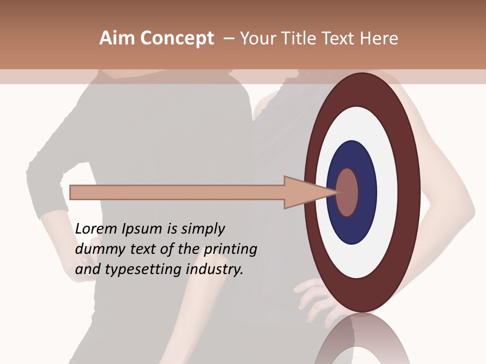 Brunette Hairstyle People PowerPoint Template