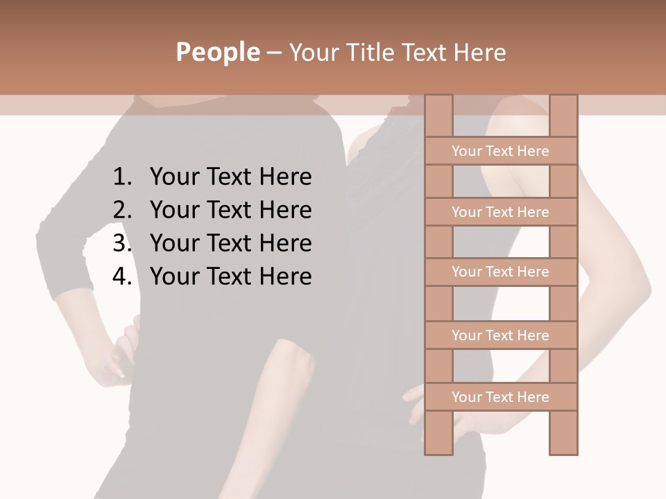 Brunette Hairstyle People PowerPoint Template