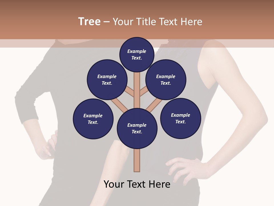 Brunette Hairstyle People PowerPoint Template