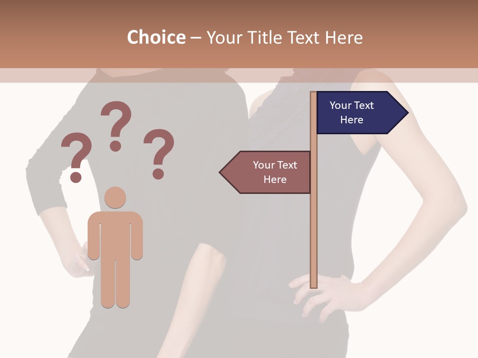 Brunette Hairstyle People PowerPoint Template