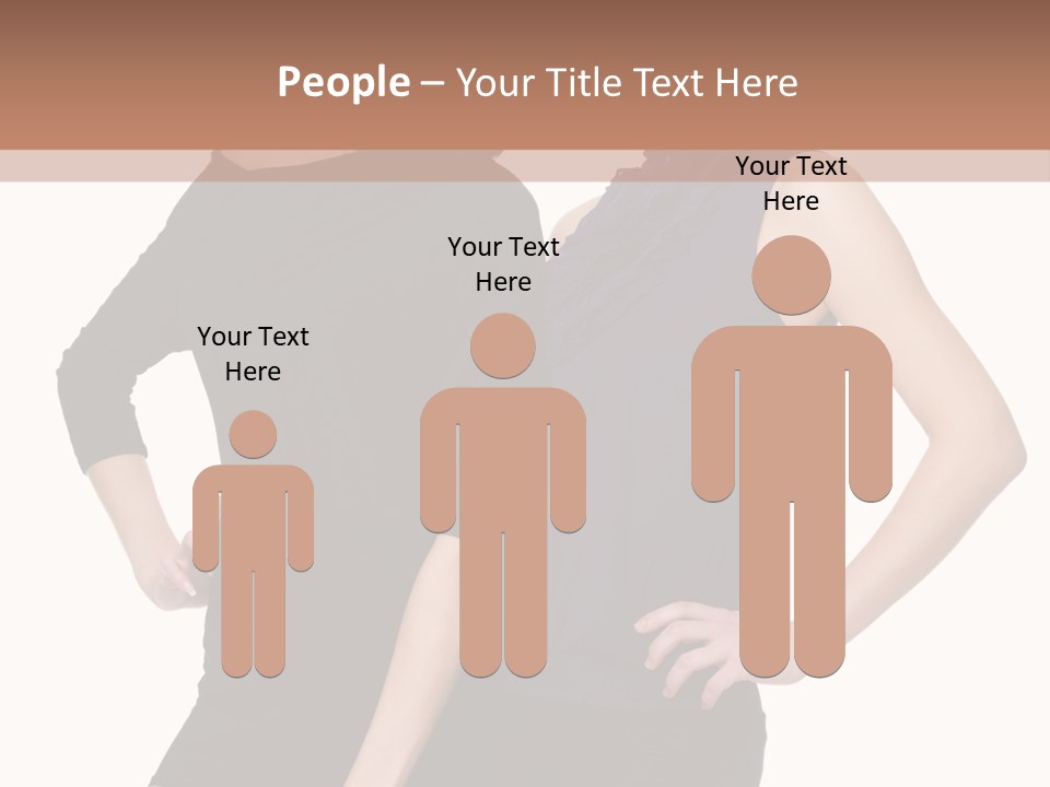 Brunette Hairstyle People PowerPoint Template