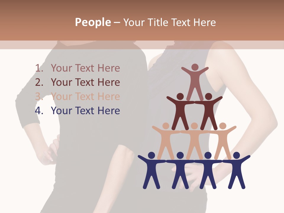 Brunette Hairstyle People PowerPoint Template