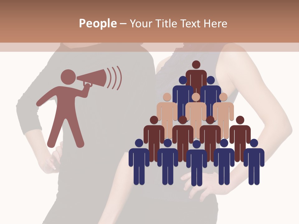 Brunette Hairstyle People PowerPoint Template