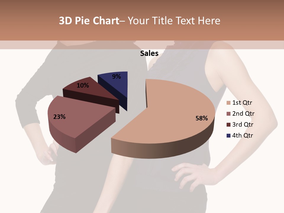 Brunette Hairstyle People PowerPoint Template