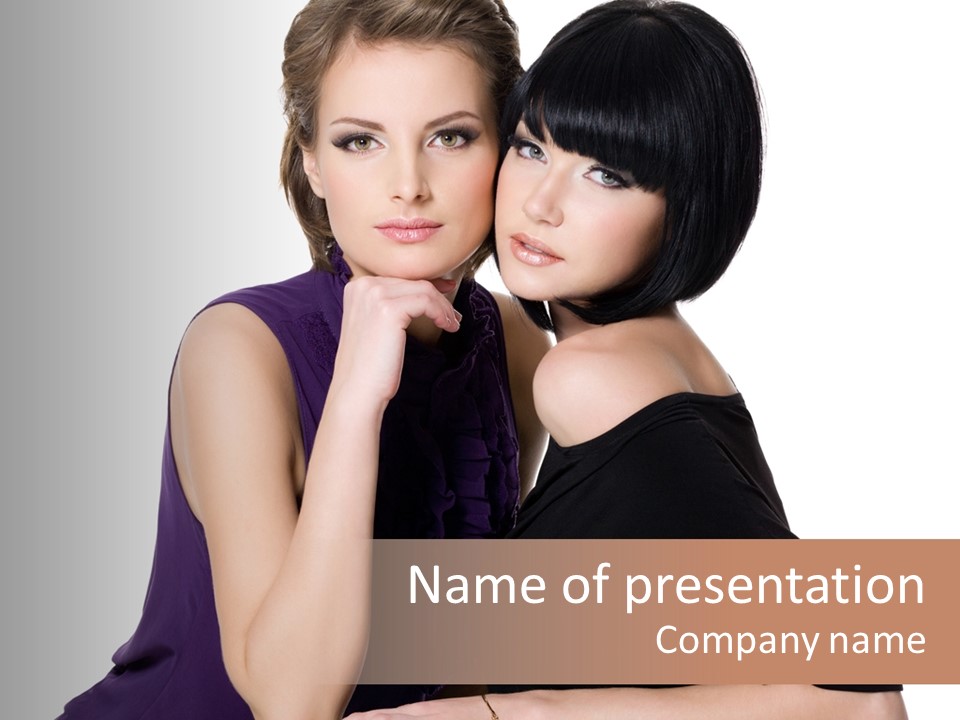 Glamour Female Brown PowerPoint Template