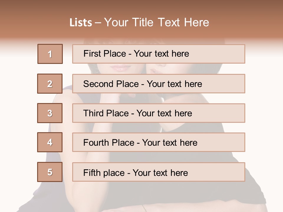 Glamour Female Brown PowerPoint Template