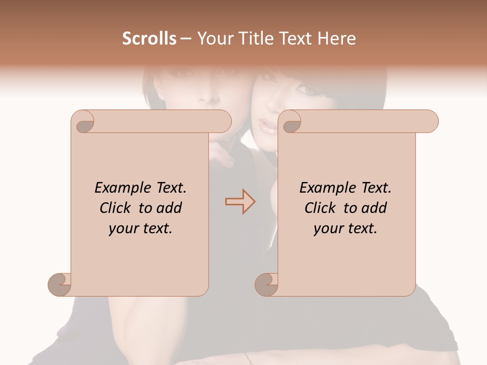 Glamour Female Brown PowerPoint Template