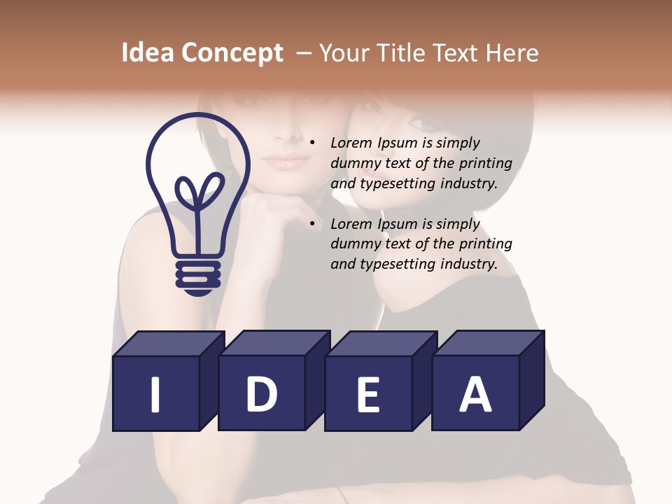 Glamour Female Brown PowerPoint Template