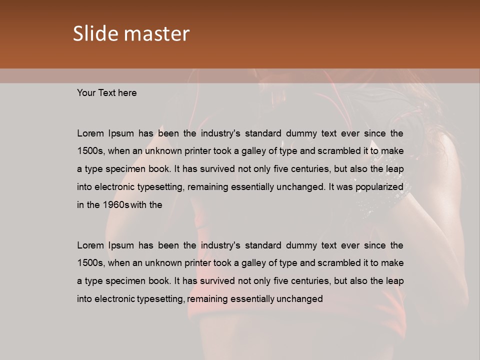 Isolated Soldier Posing PowerPoint Template