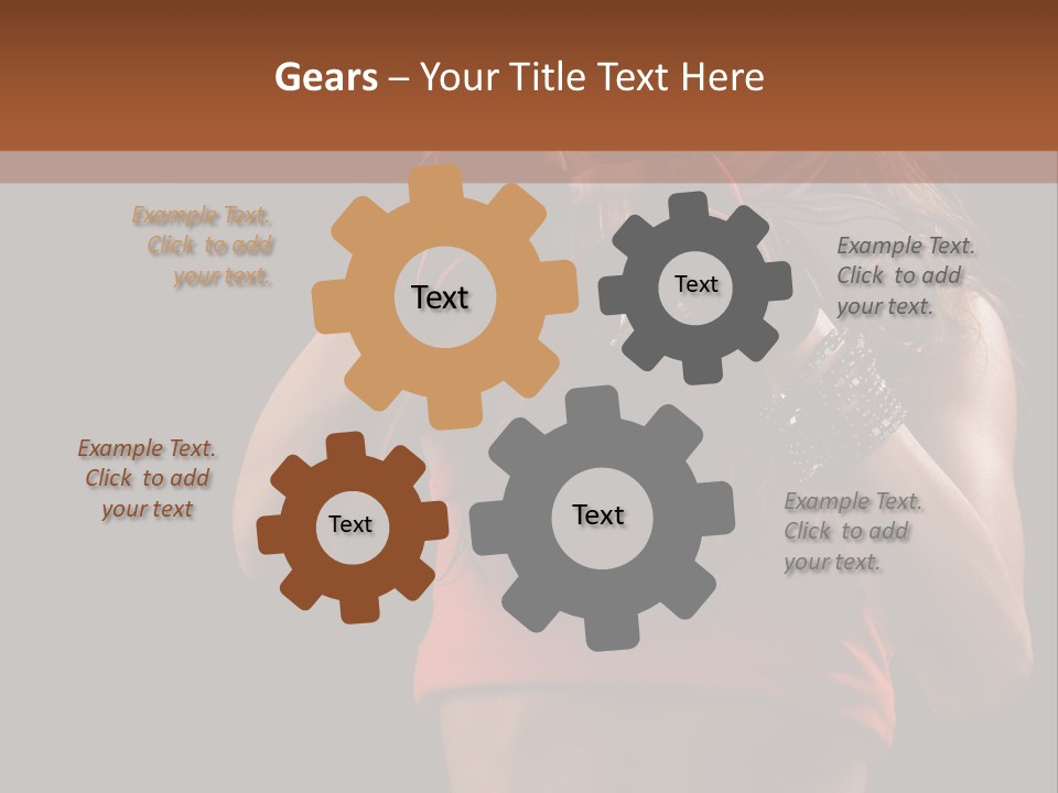 Isolated Soldier Posing PowerPoint Template