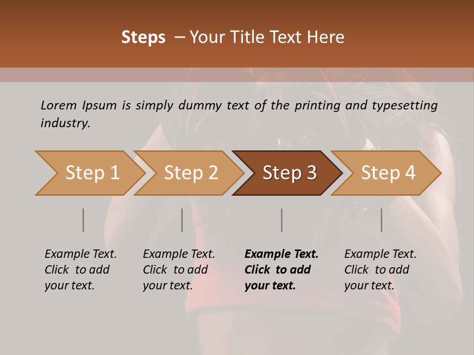 Isolated Soldier Posing PowerPoint Template