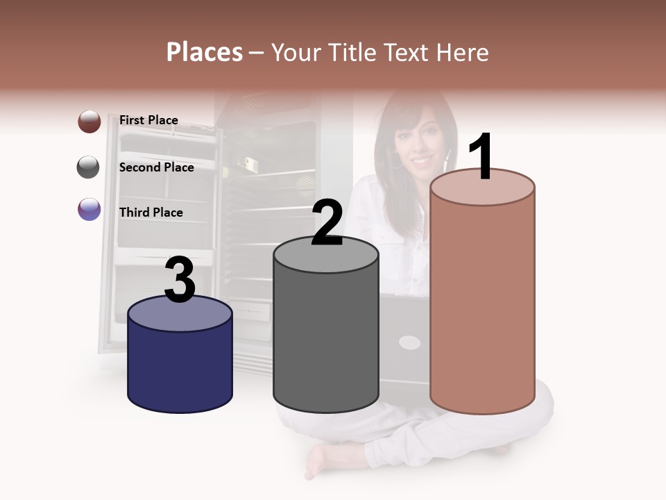 Woman Supermarket Technology PowerPoint Template