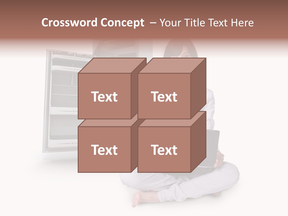 Woman Supermarket Technology PowerPoint Template