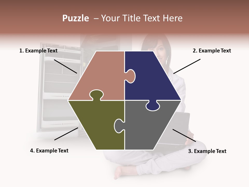 Woman Supermarket Technology PowerPoint Template