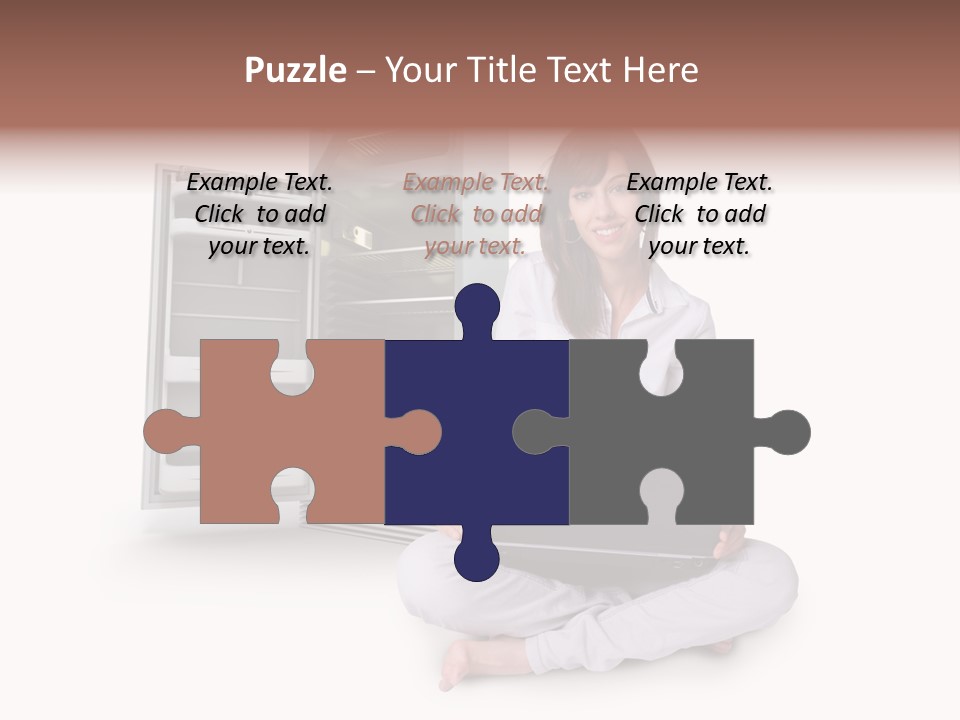 Woman Supermarket Technology PowerPoint Template