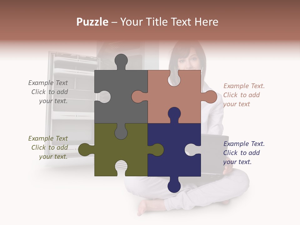 Woman Supermarket Technology PowerPoint Template