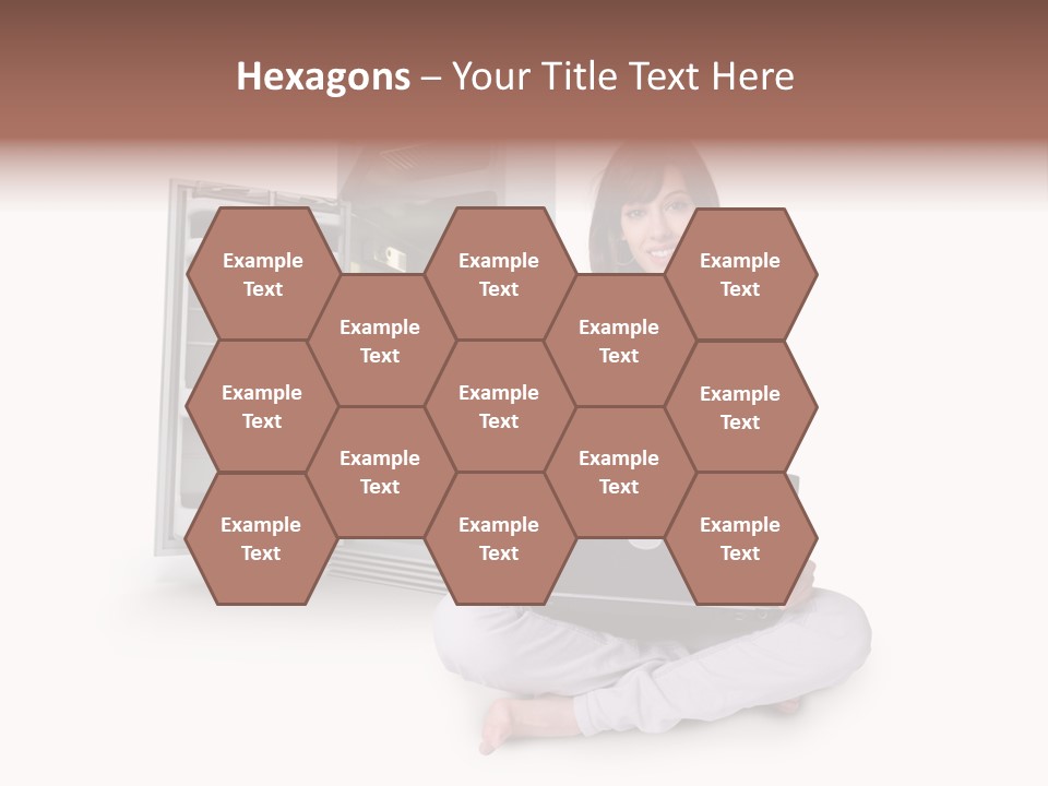 Woman Supermarket Technology PowerPoint Template