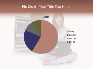 Woman Supermarket Technology PowerPoint Template