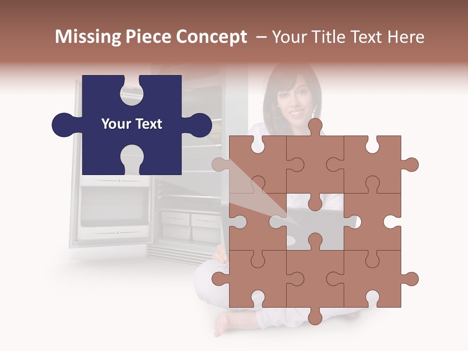 Woman Supermarket Technology PowerPoint Template