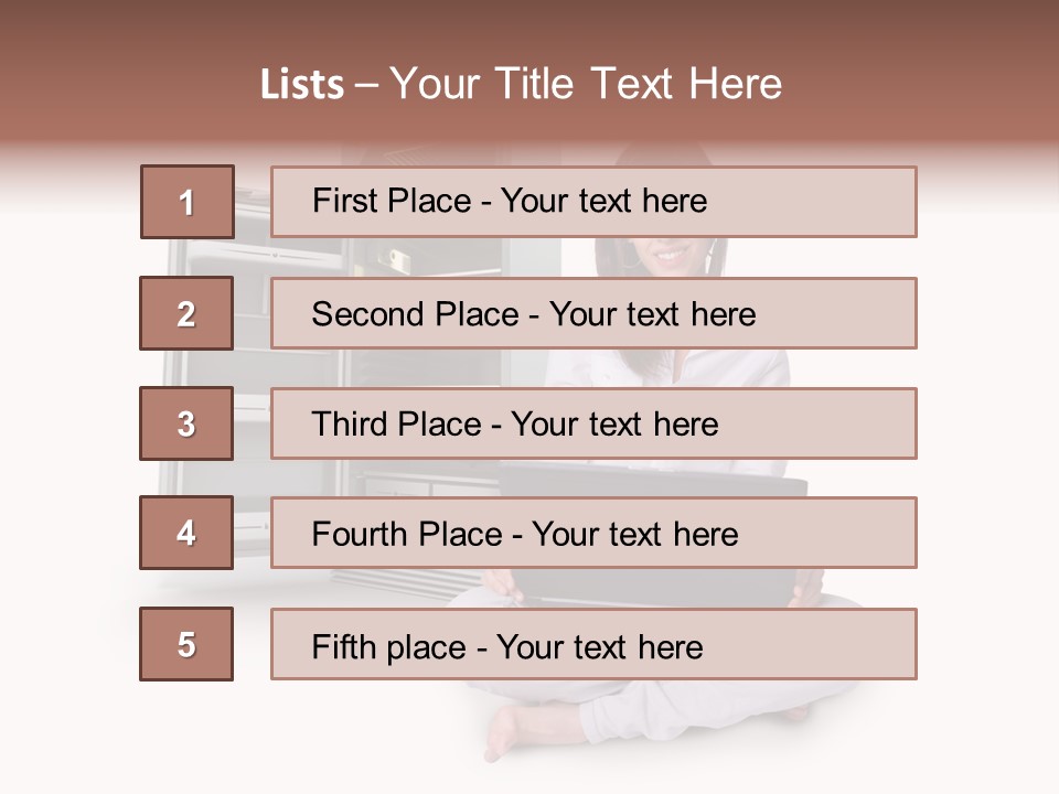 Woman Supermarket Technology PowerPoint Template