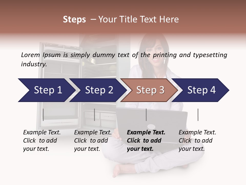 Woman Supermarket Technology PowerPoint Template