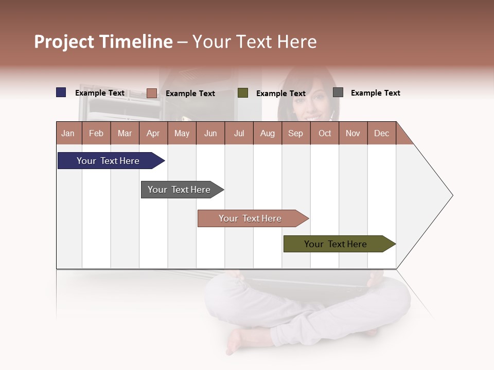 Woman Supermarket Technology PowerPoint Template
