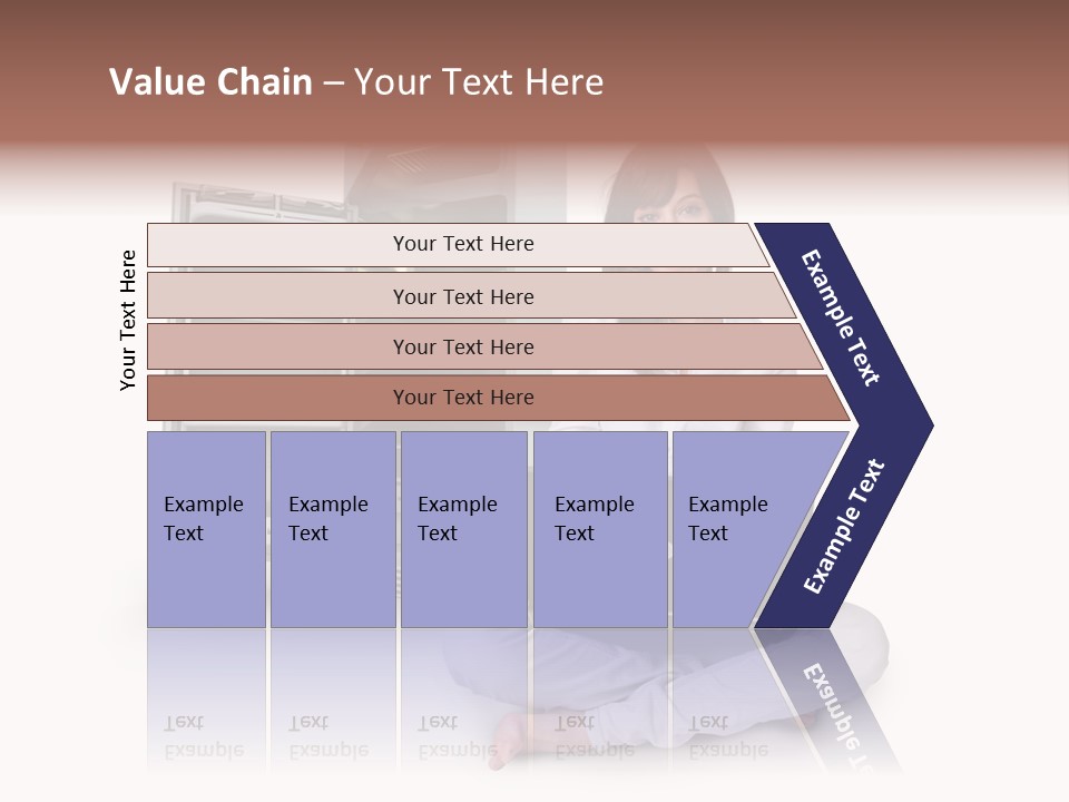 Woman Supermarket Technology PowerPoint Template