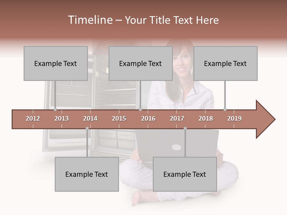 Woman Supermarket Technology PowerPoint Template