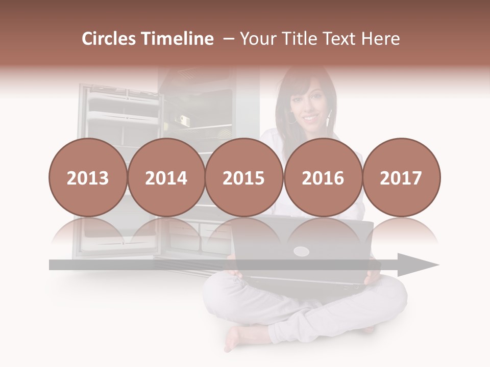 Woman Supermarket Technology PowerPoint Template