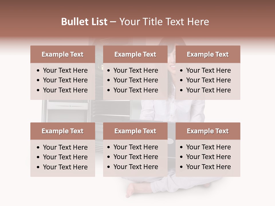 Woman Supermarket Technology PowerPoint Template