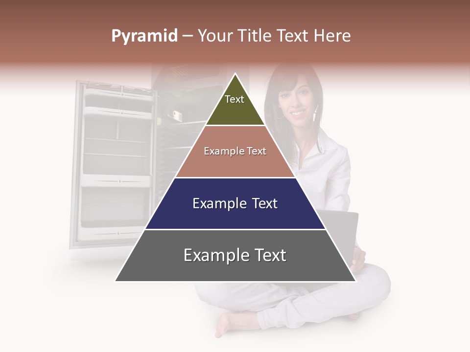 Woman Supermarket Technology PowerPoint Template