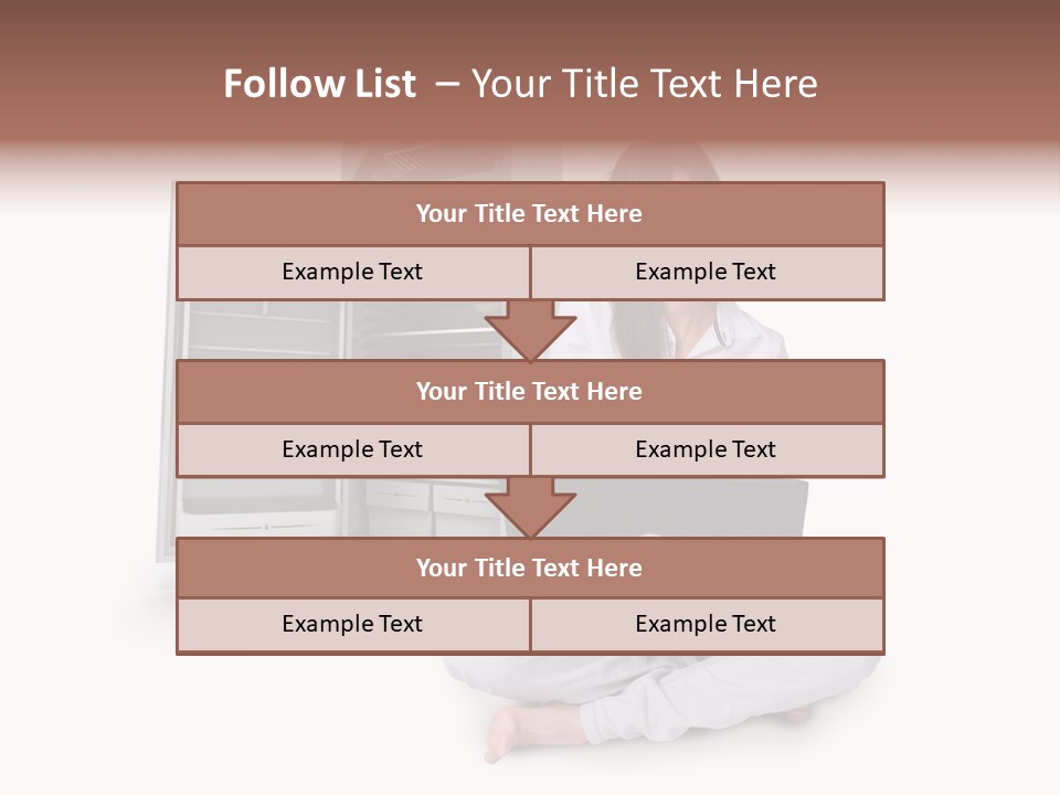 Woman Supermarket Technology PowerPoint Template
