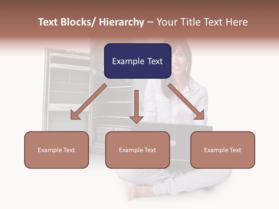Woman Supermarket Technology PowerPoint Template