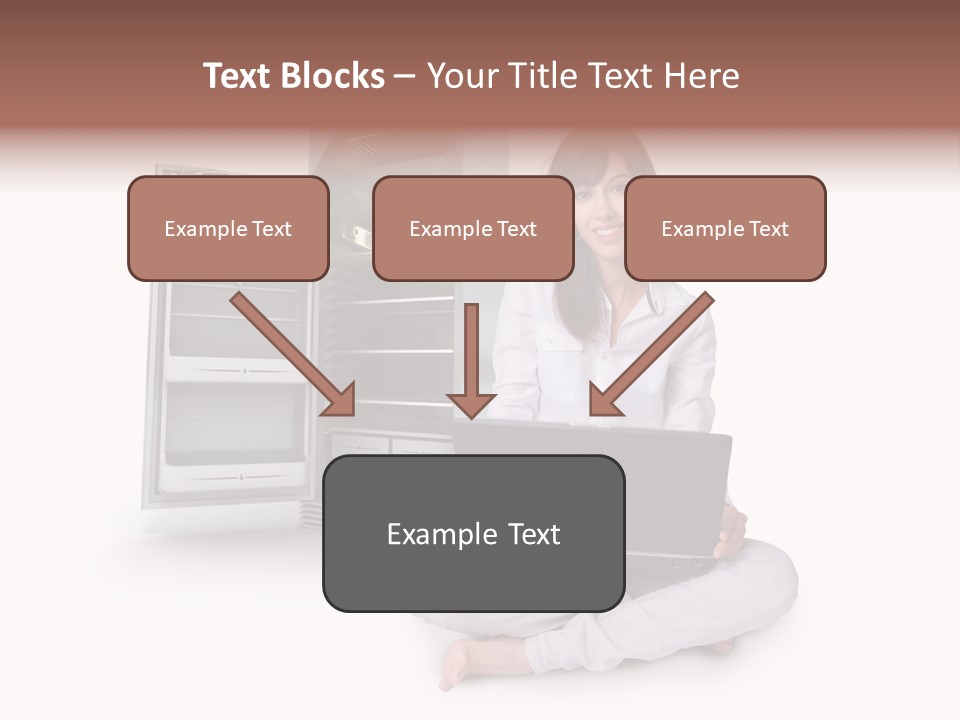 Woman Supermarket Technology PowerPoint Template