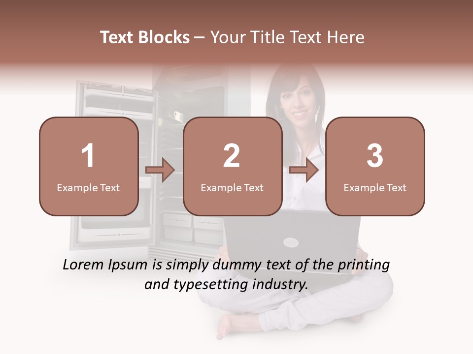 Woman Supermarket Technology PowerPoint Template
