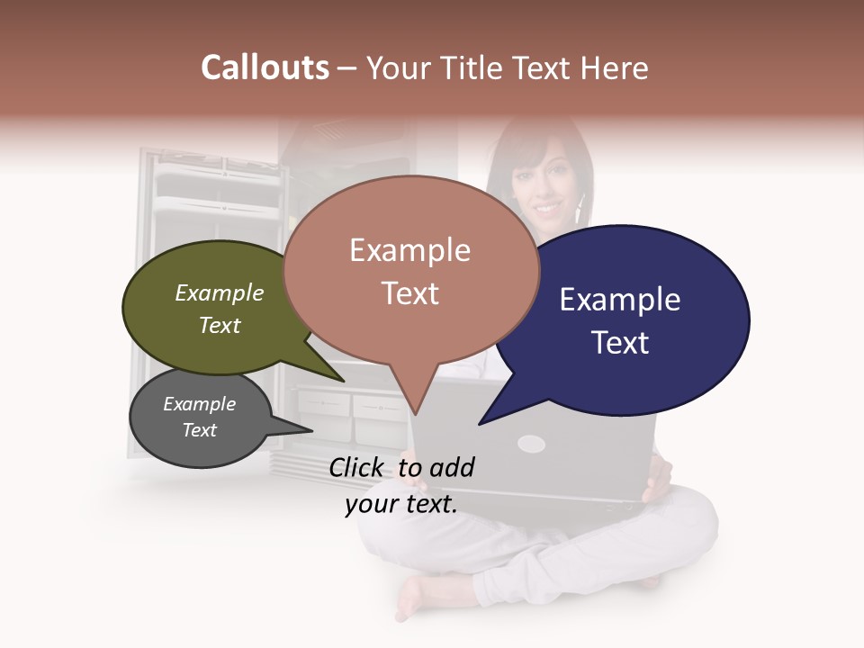 Woman Supermarket Technology PowerPoint Template