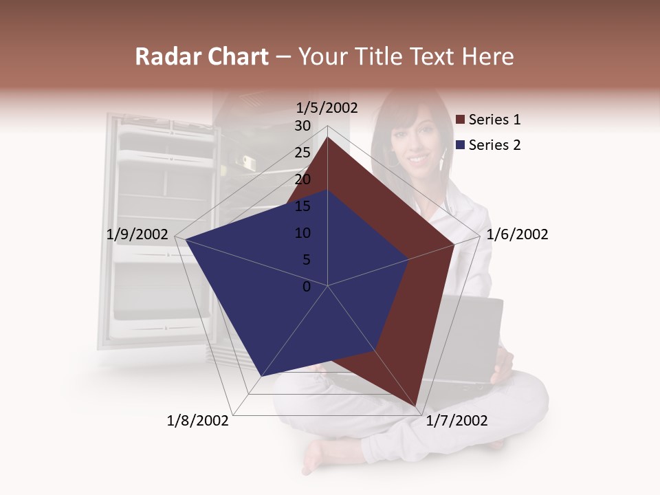 Woman Supermarket Technology PowerPoint Template