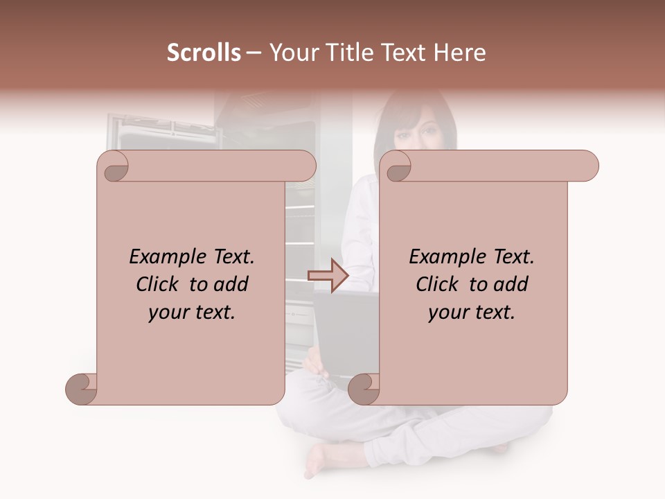 Woman Supermarket Technology PowerPoint Template