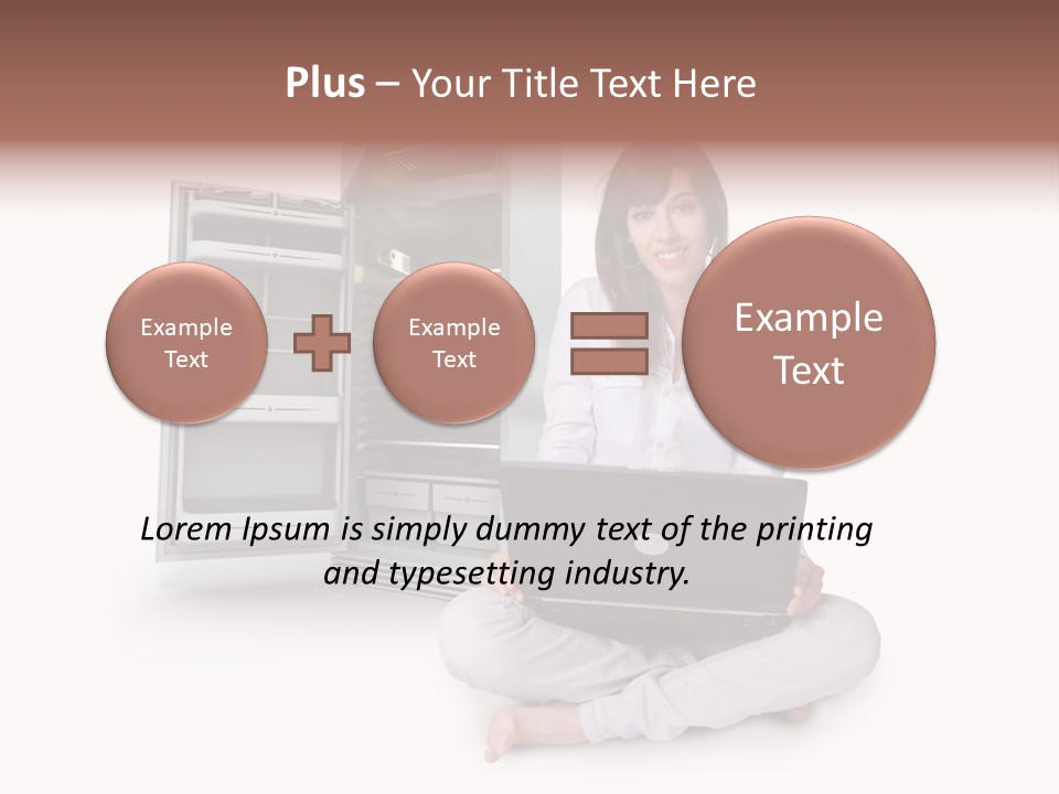 Woman Supermarket Technology PowerPoint Template