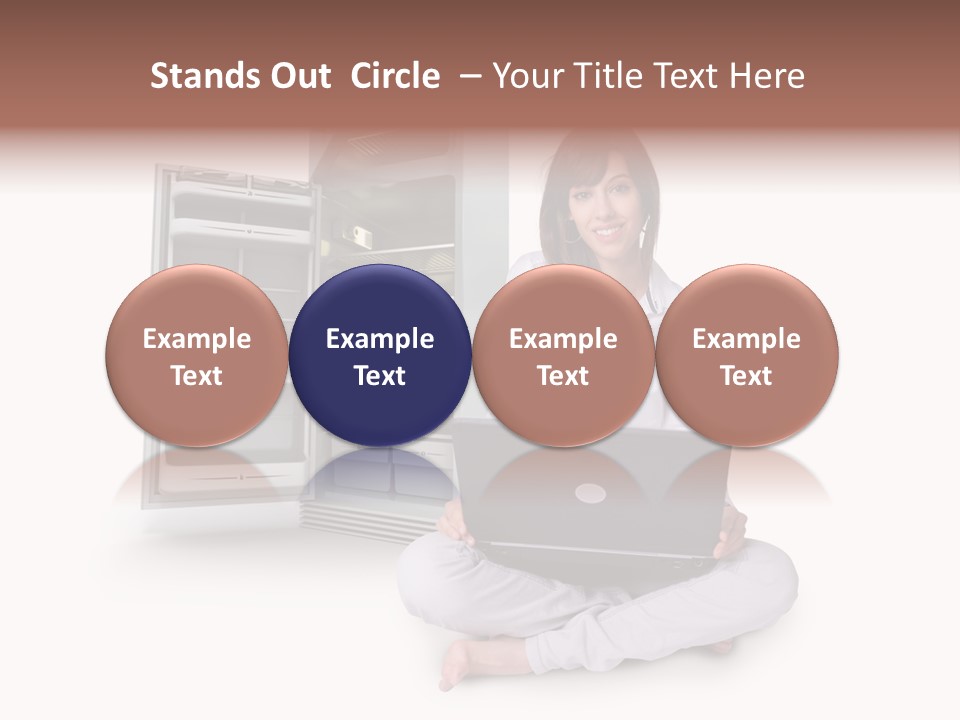 Woman Supermarket Technology PowerPoint Template